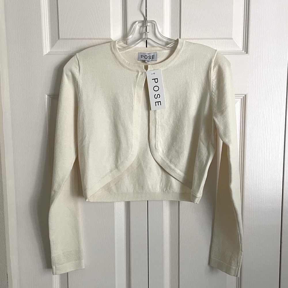 POSE Flat Ribbed Trim Shrug